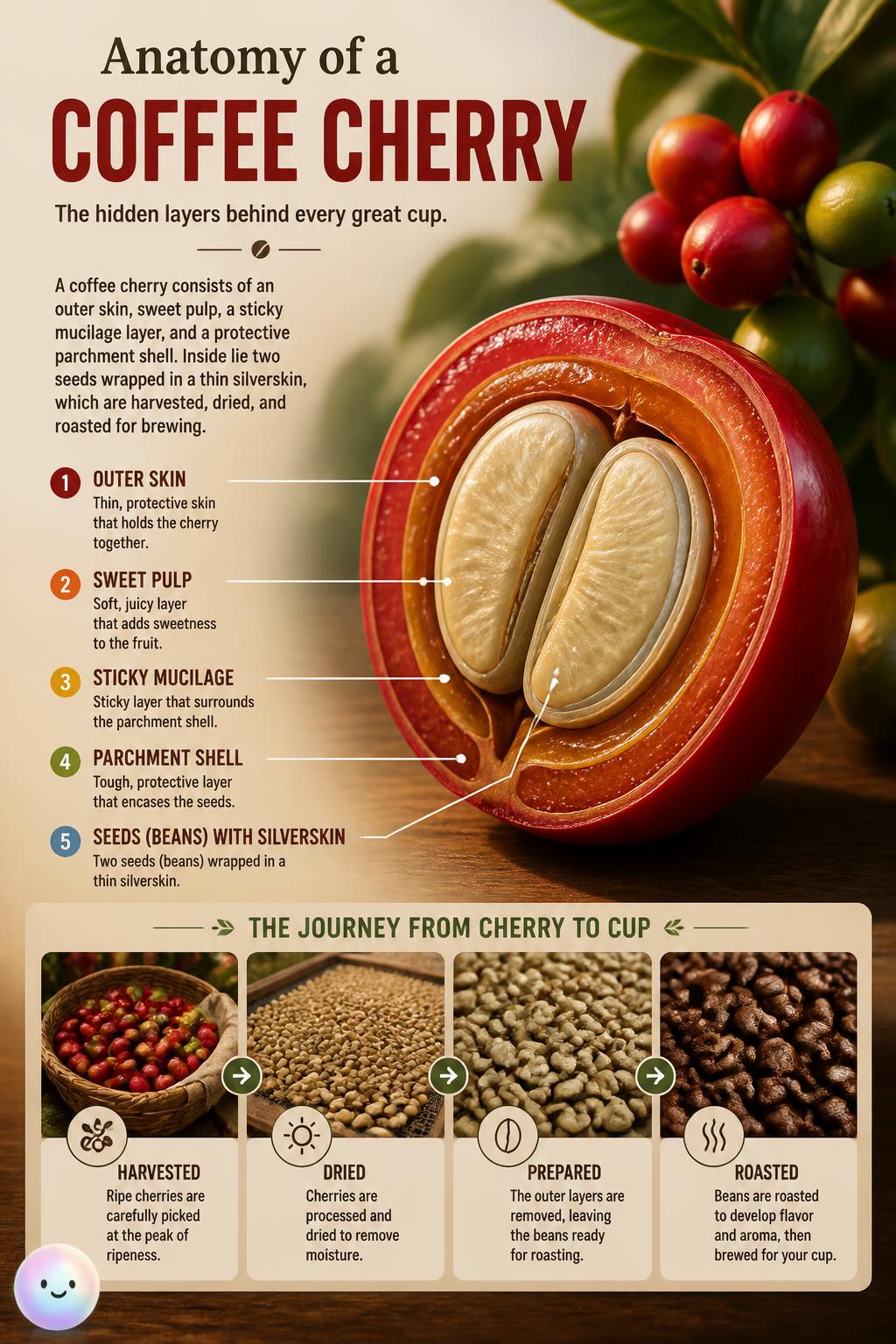 Anatomy of a coffee cherry