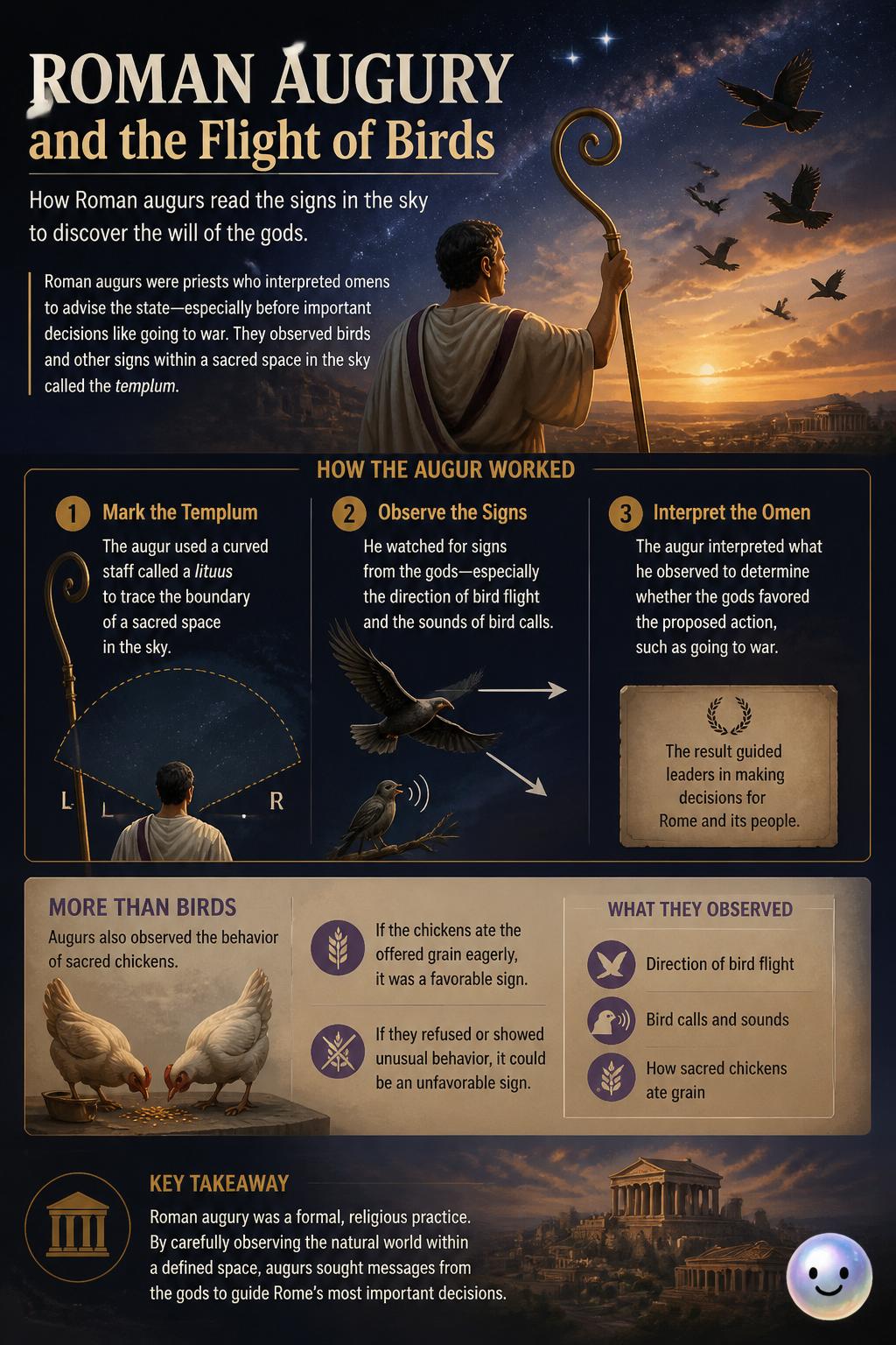Roman augury and the flight of birds