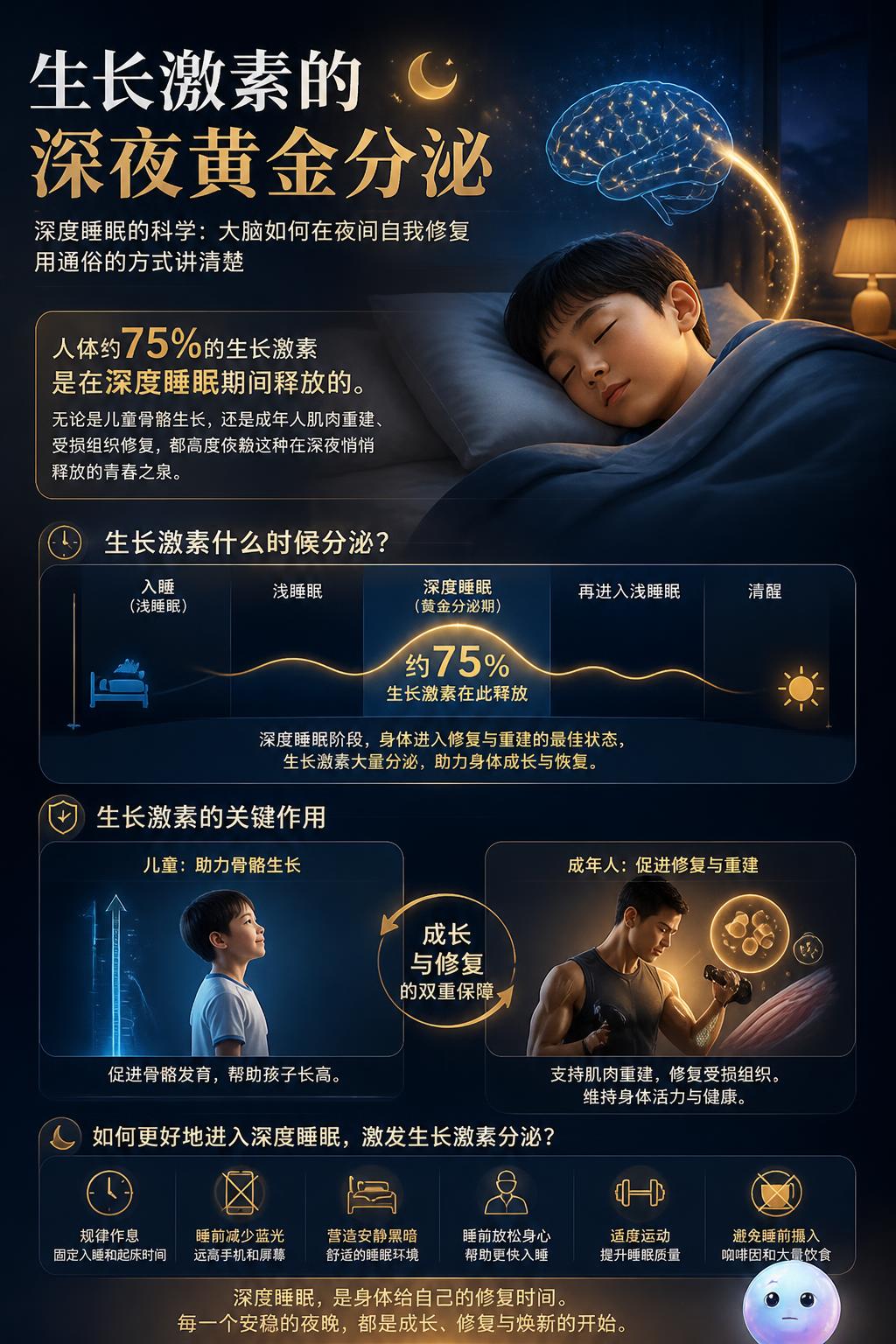生长激素的深夜黄金分泌