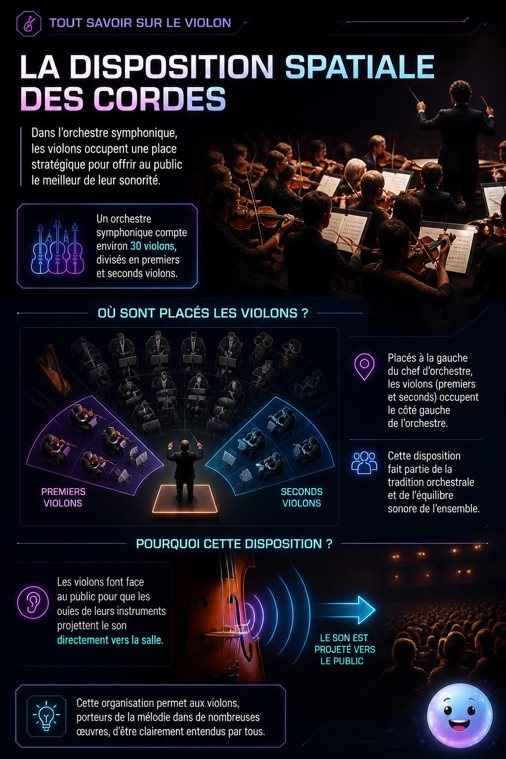 La disposition spatiale des cordes