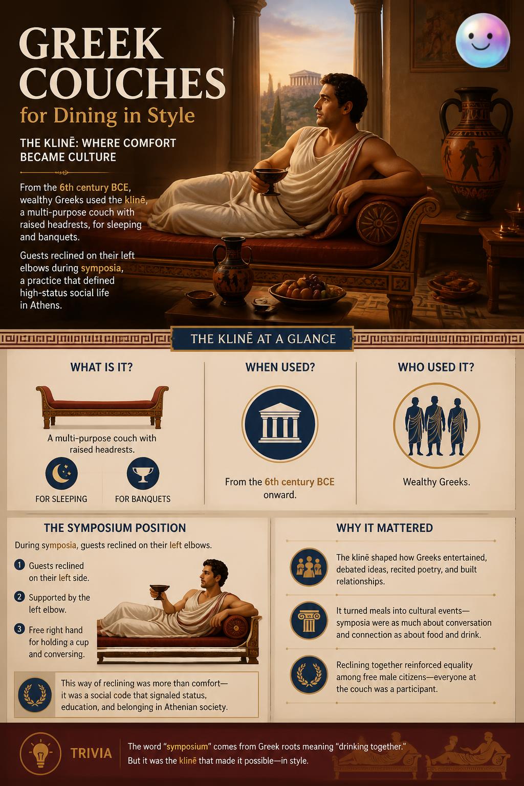 Greek couches for dining in style