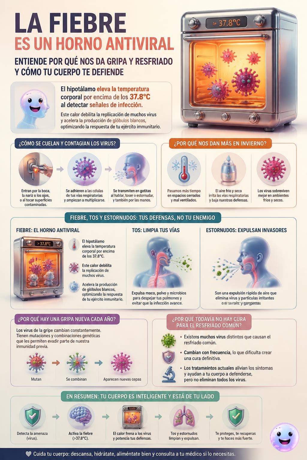 La fiebre es un horno antiviral