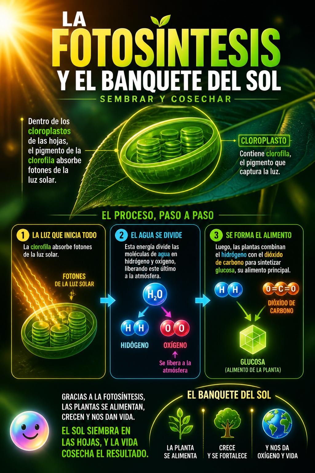 La fotosíntesis y el banquete del sol