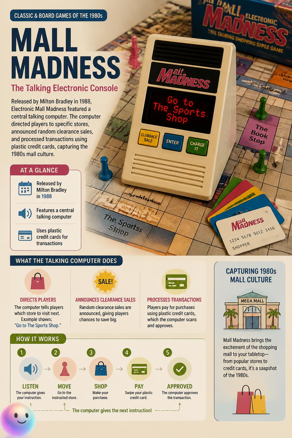 The talking electronic console of Mall Madness