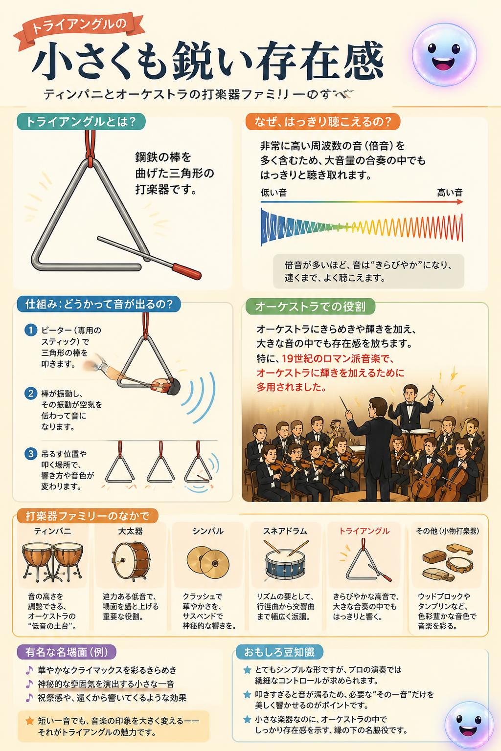 トライアングルの小さくも鋭い存在感