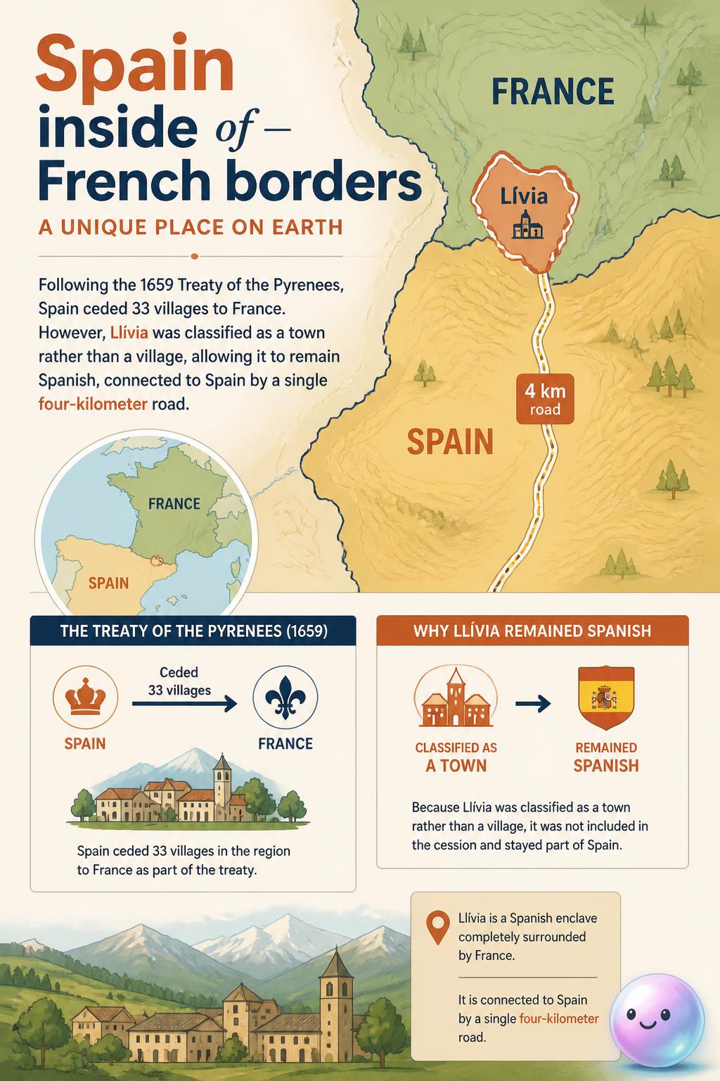 Spain inside of French borders