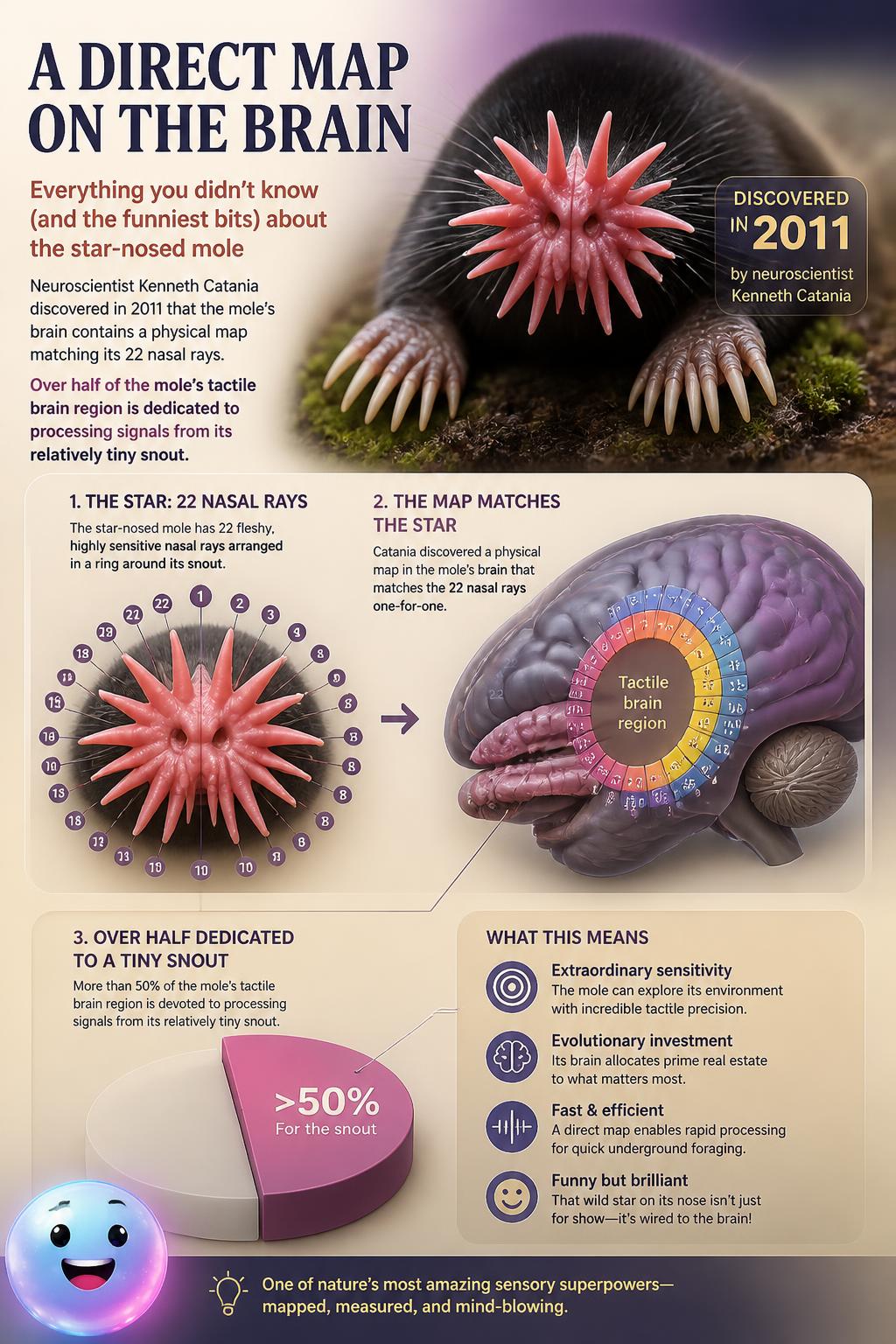 A direct map on the brain