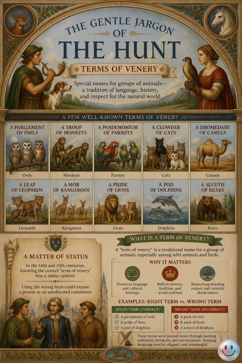 Gentle jargon of the hunt