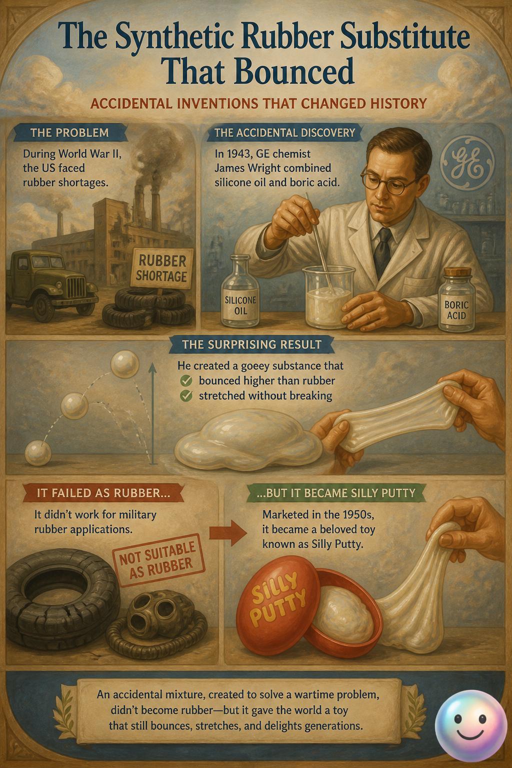The synthetic rubber substitute that bounced