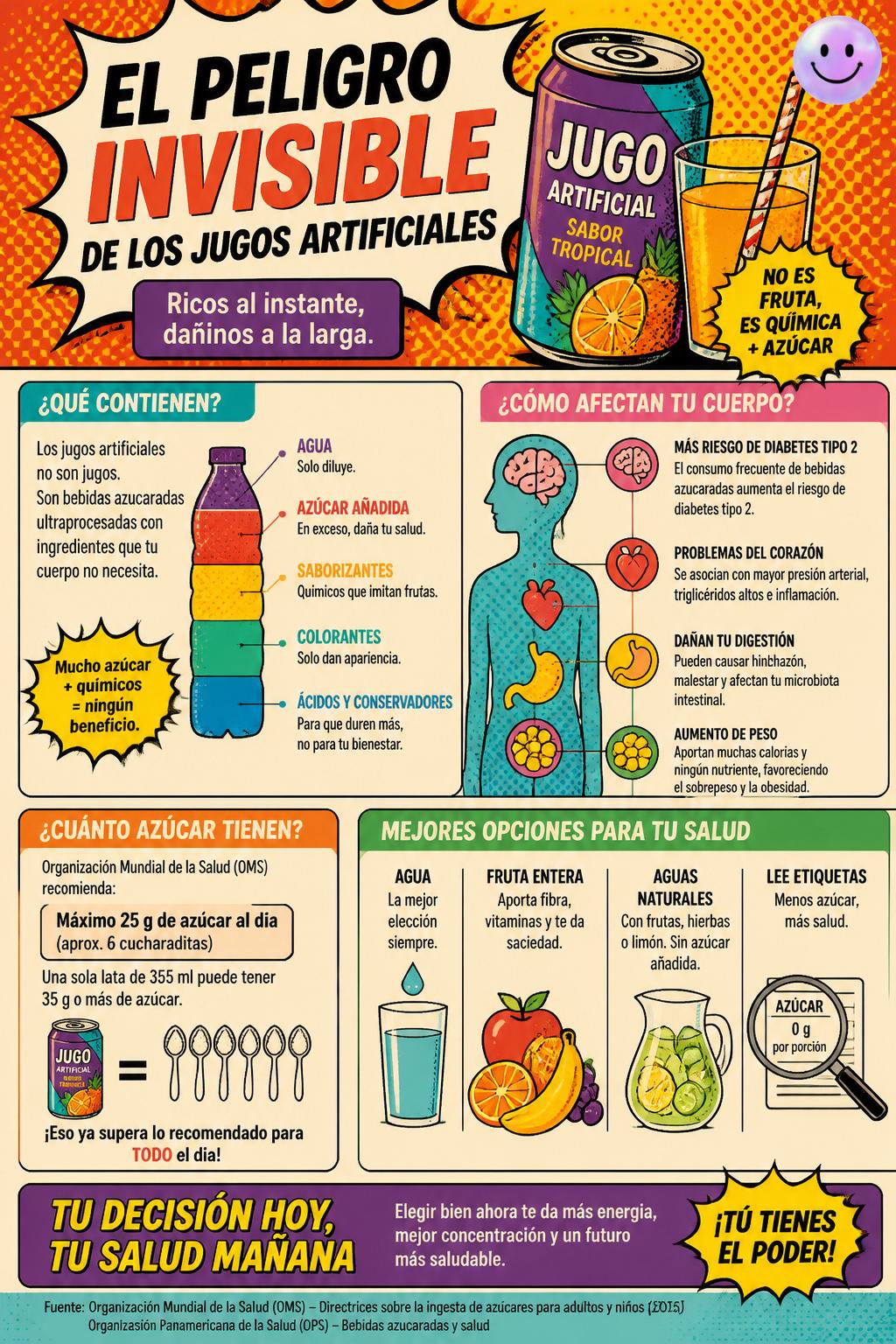 El peligro invisible de los jugos artificiales