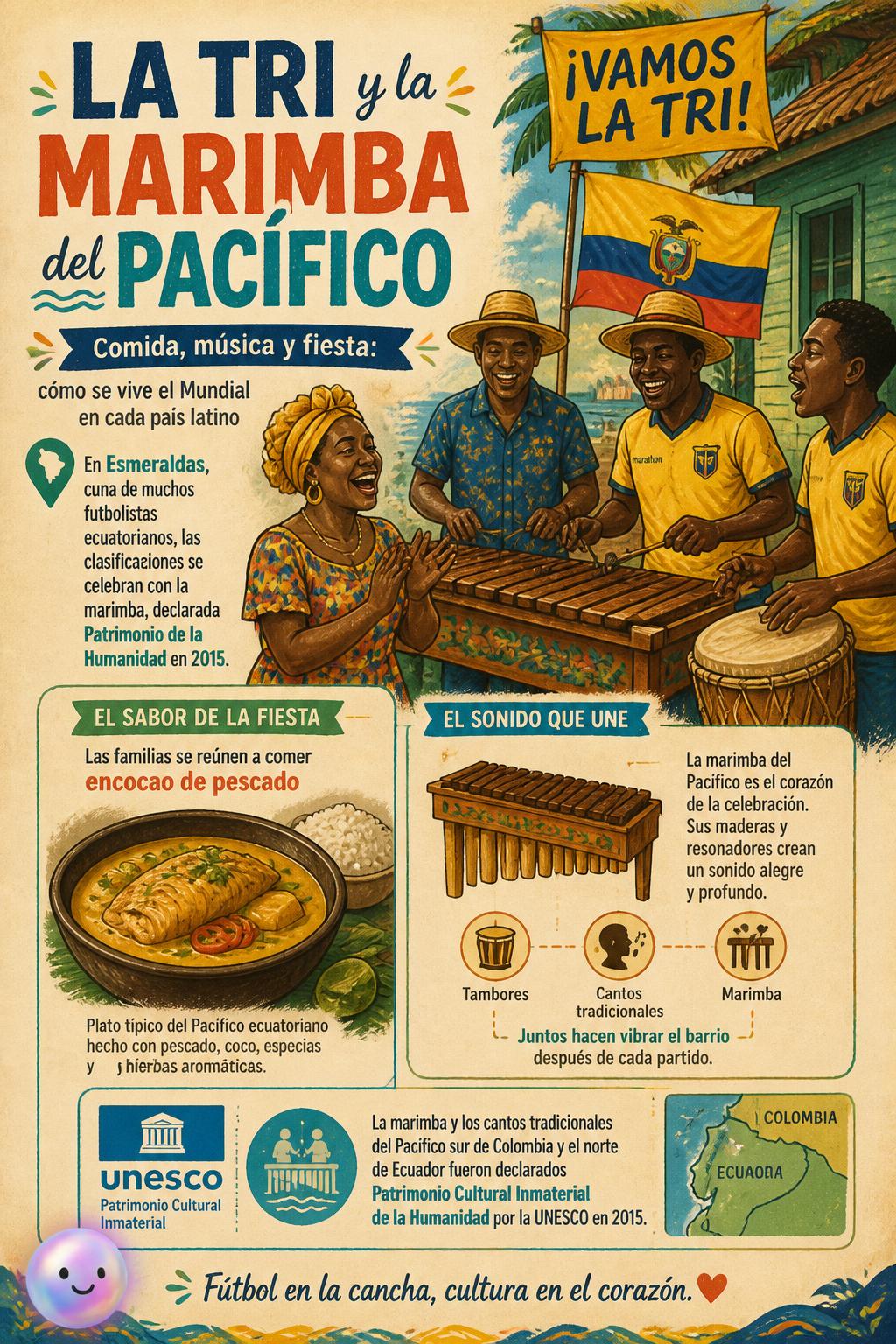 La tri y la marimba del Pacífico