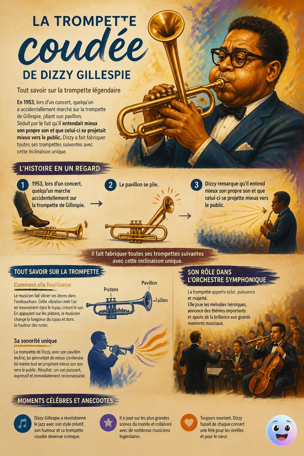 La trompette coudée de Dizzy Gillespie