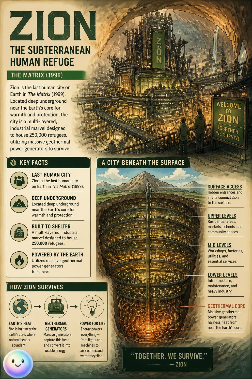 Zion and the subterranean human refuge