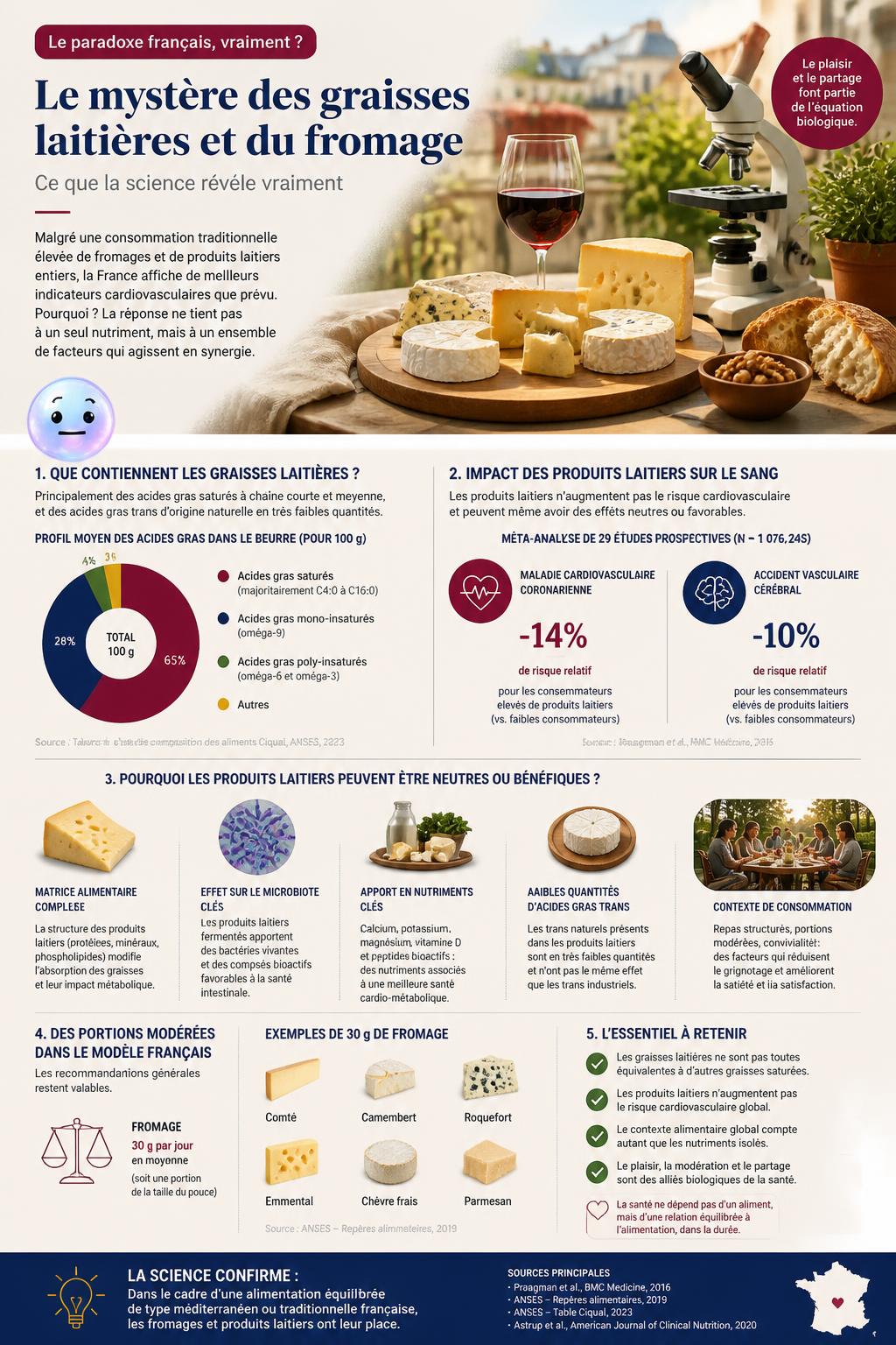 Le mystère des graisses laitières et du fromage