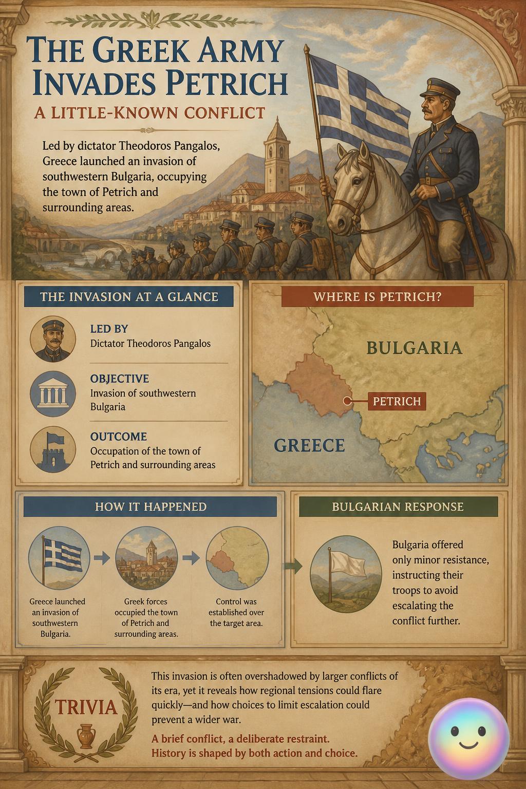 The Greek army invades Petrich