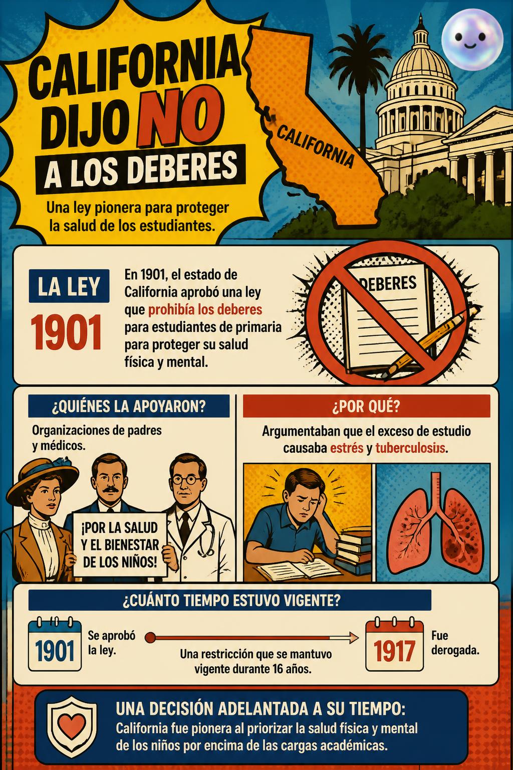La prohibición de los deberes en California