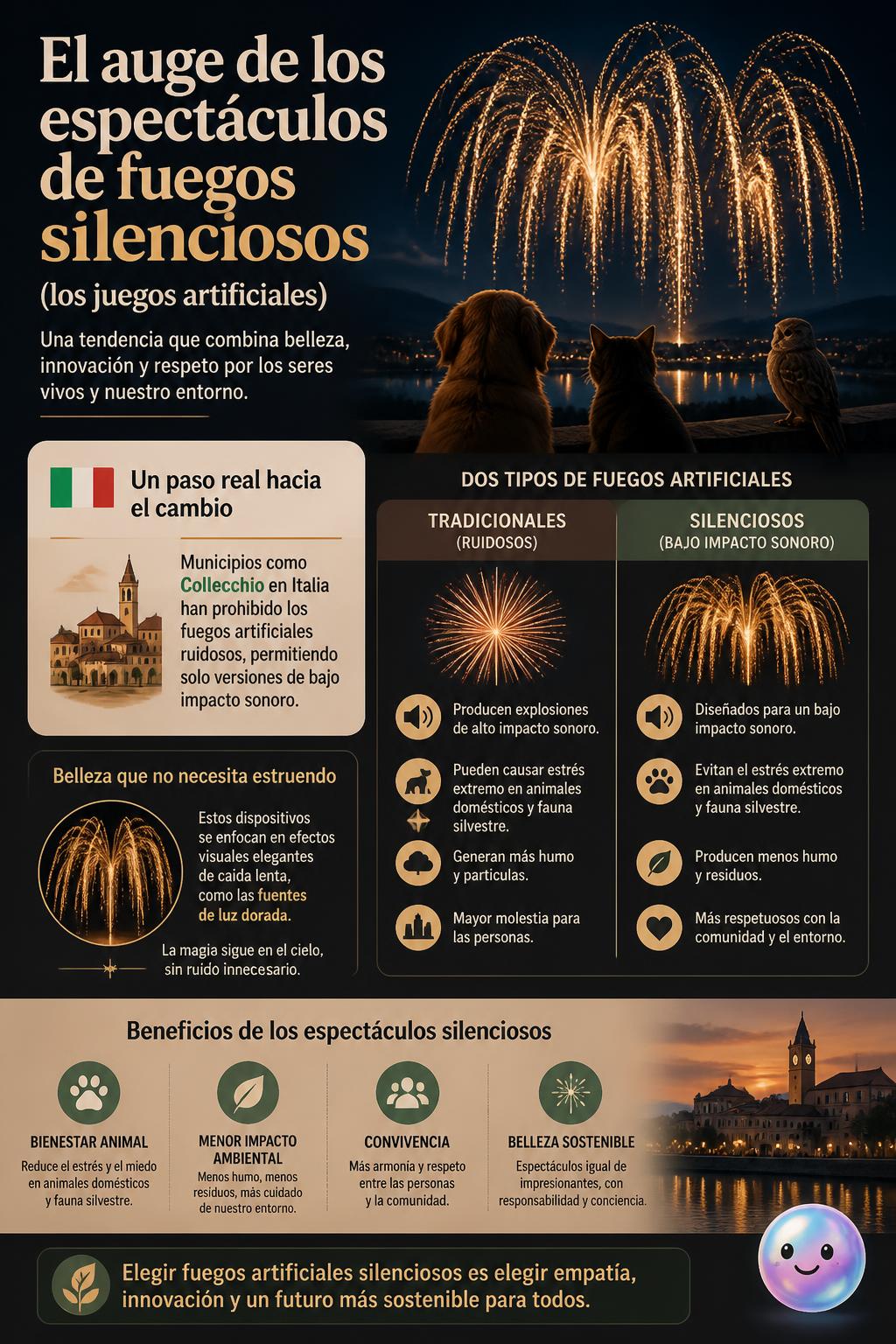 El auge de los espectáculos de fuegos silenciosos