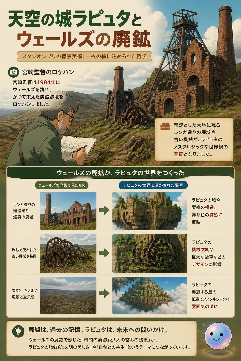 天空の城ラピュタとウェールズの廃鉱