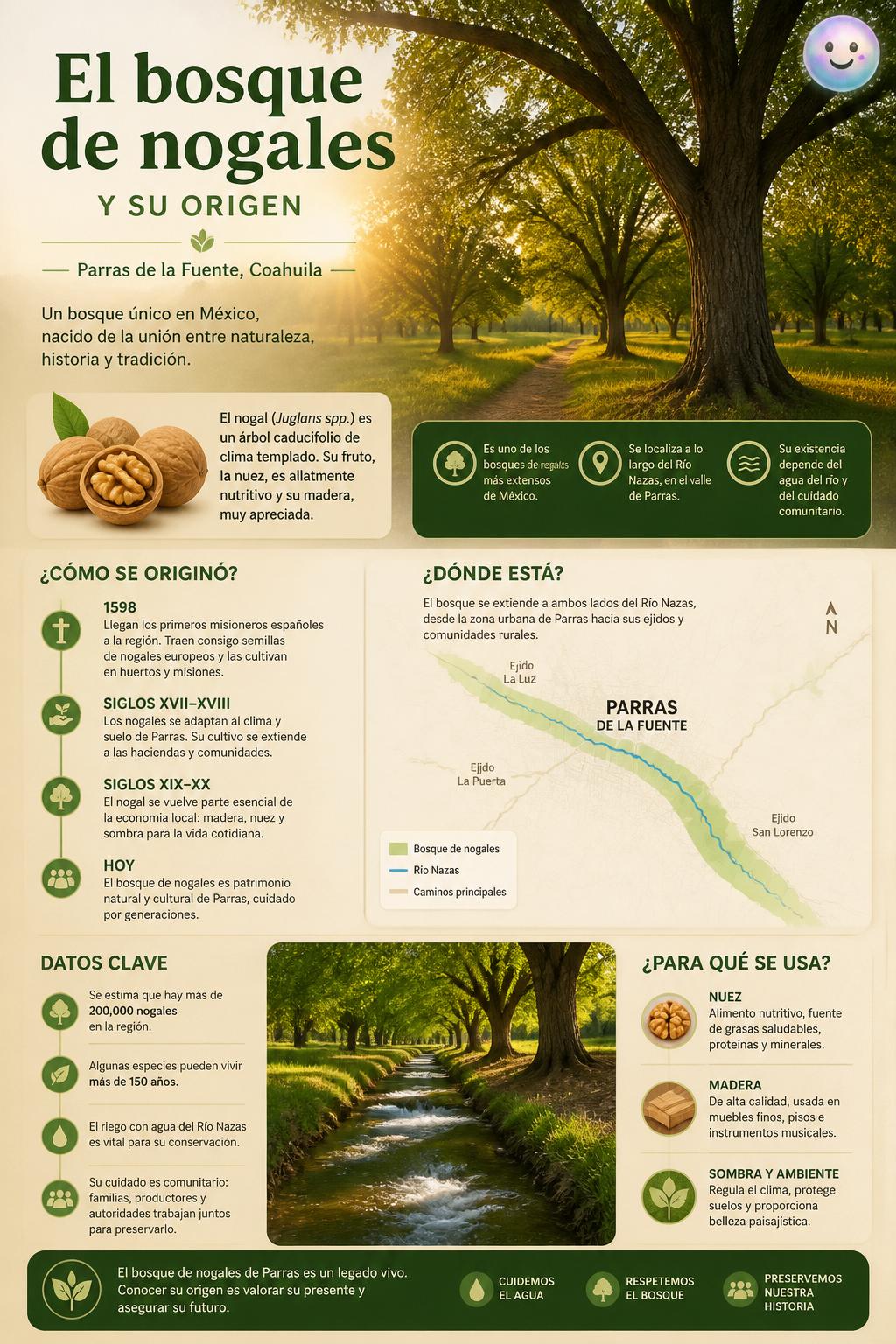 El bosque de nogales y su origen