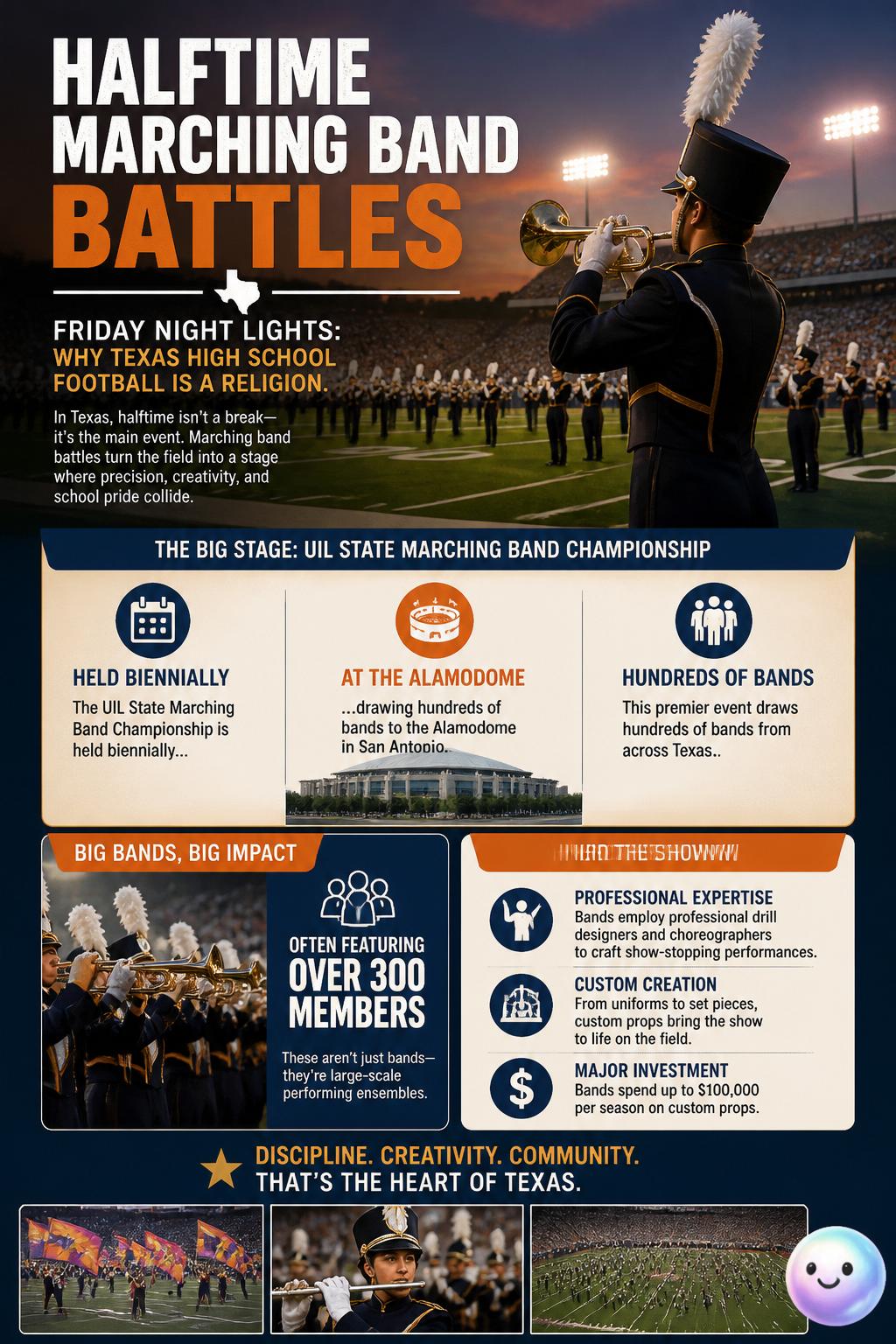 Halftime marching band battles