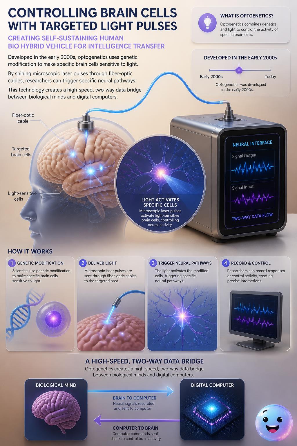 Controlling brain cells with targeted light pulses