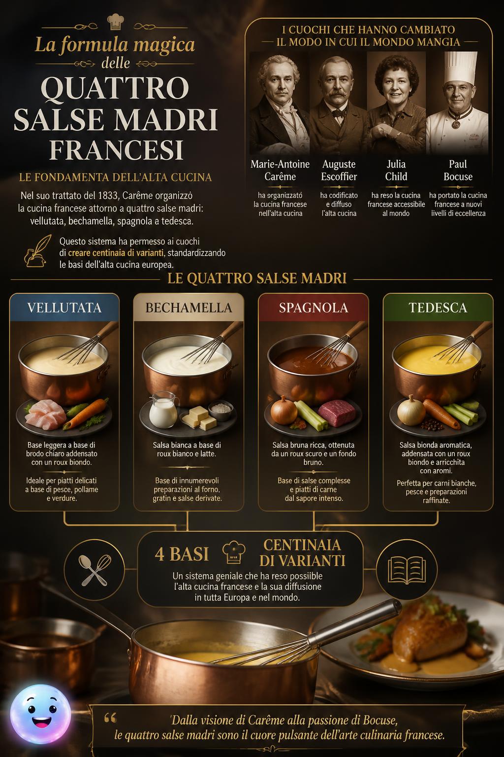 La formula magica delle quattro salse madri francesi