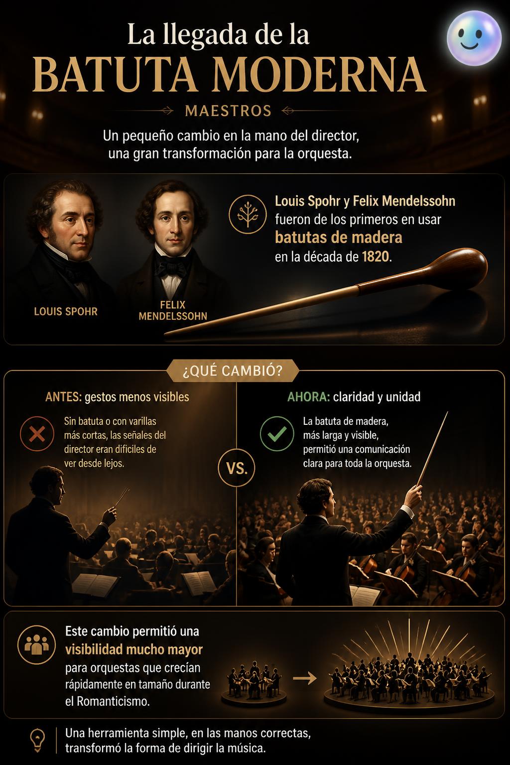 La llegada de la batuta moderna