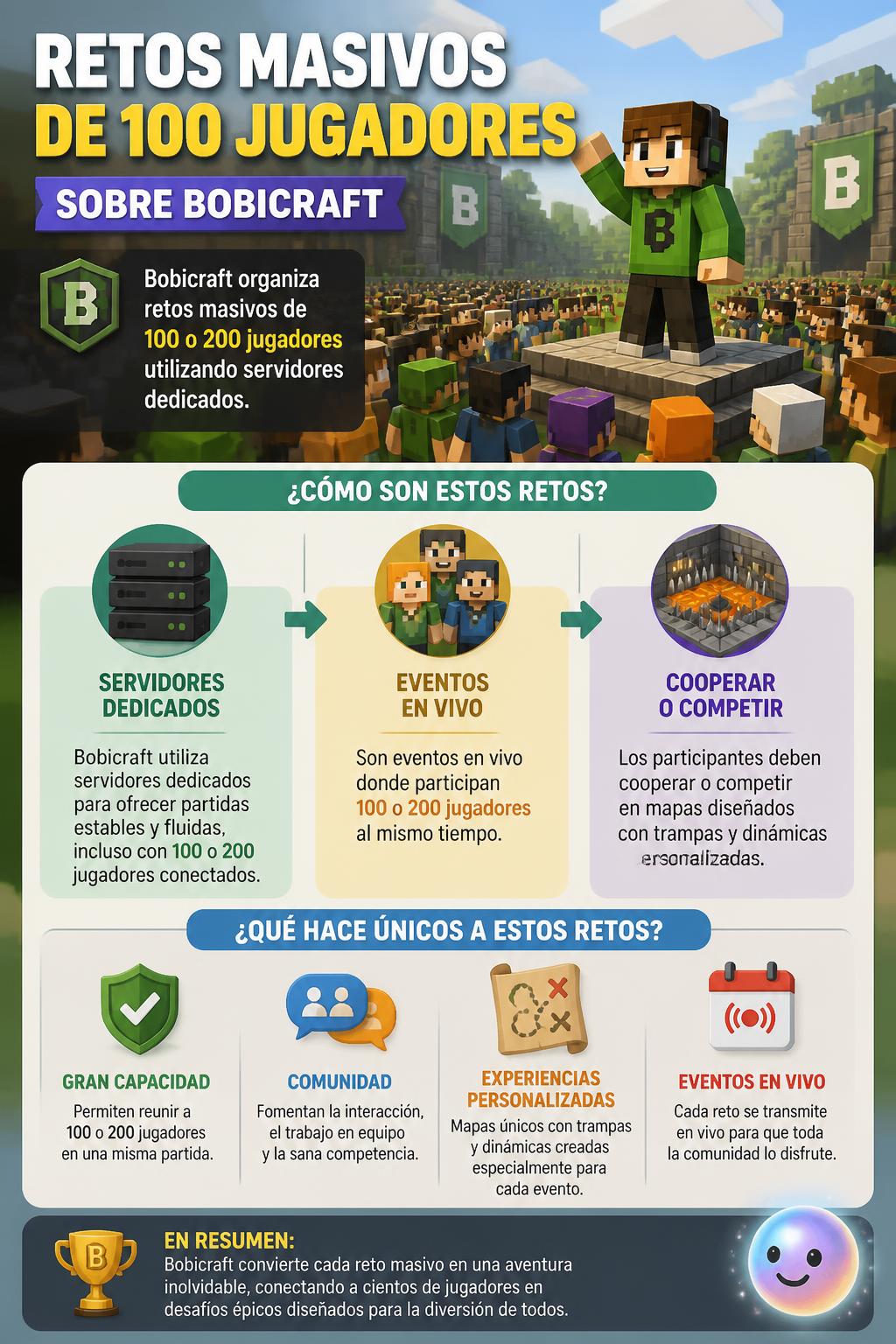 Retos masivos de 100 jugadores