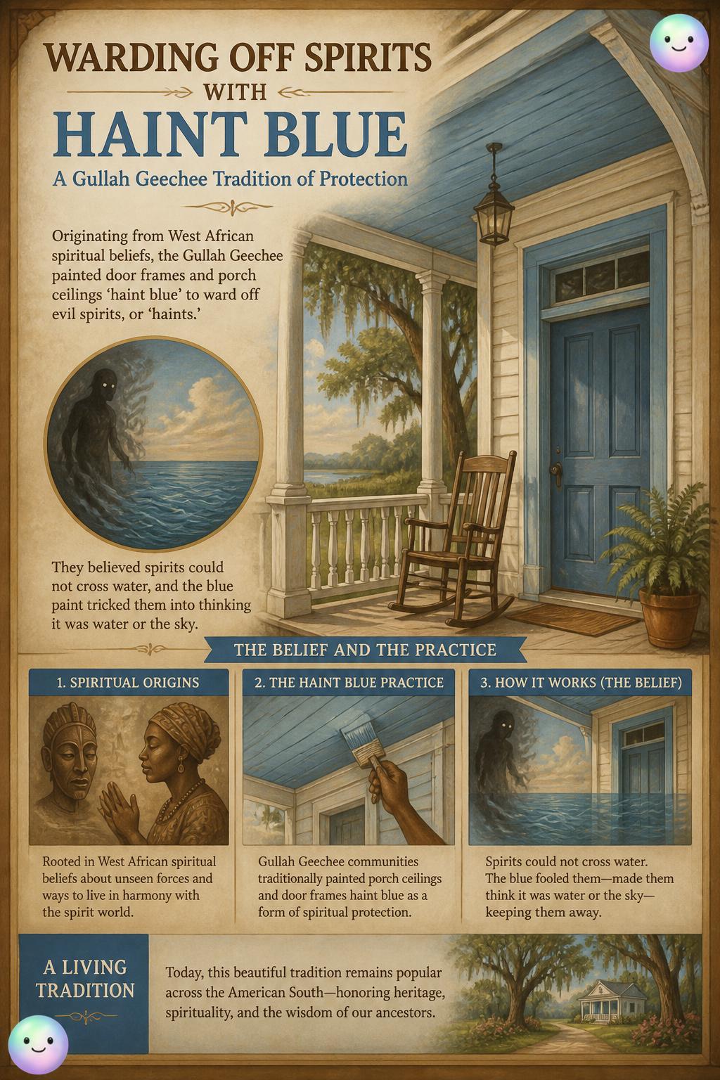 Warding off spirits with haint blue