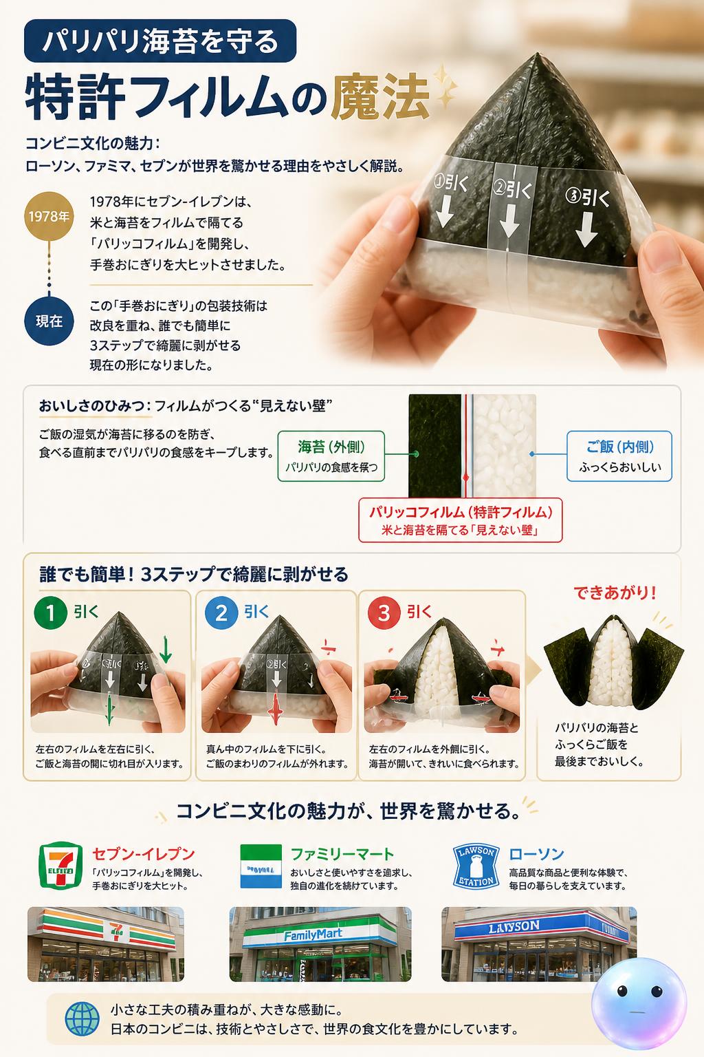 パリパリ海苔を守る特許フィルムの魔法