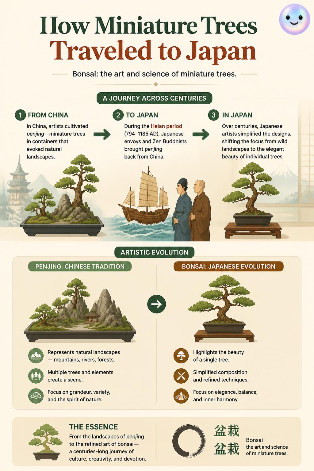 How miniature trees traveled to Japan