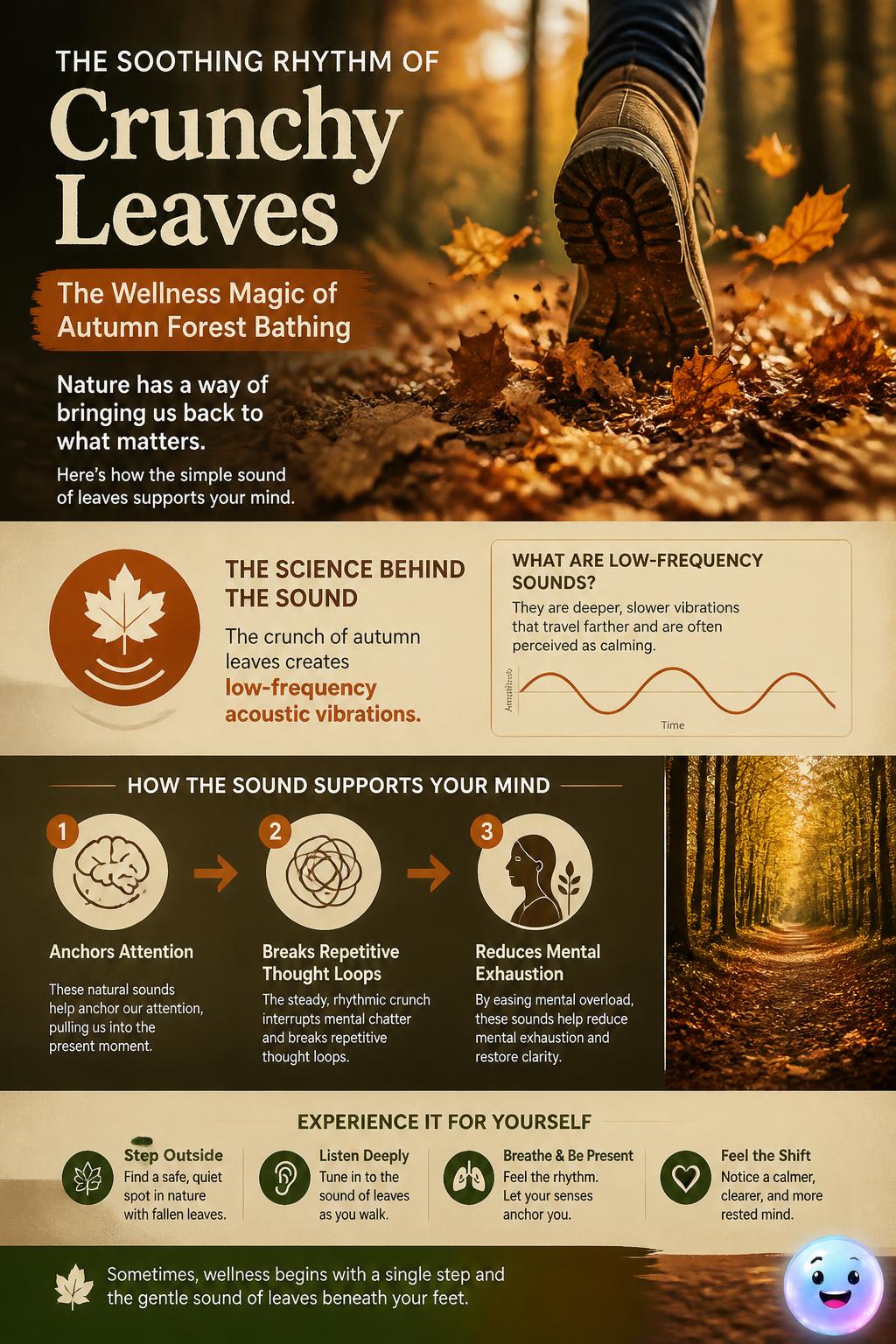 The soothing rhythm of crunchy leaves