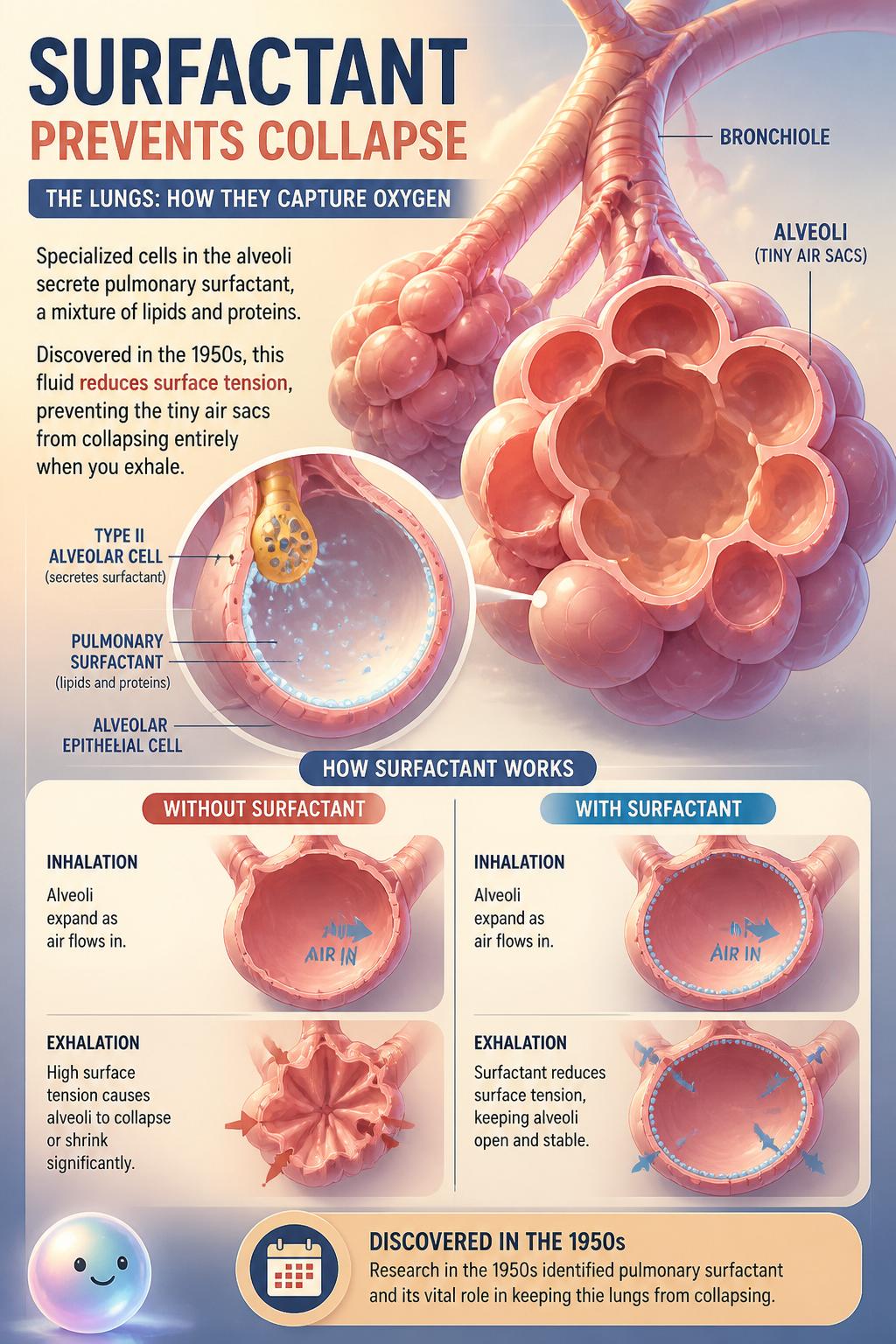 Surfactant prevents collapse