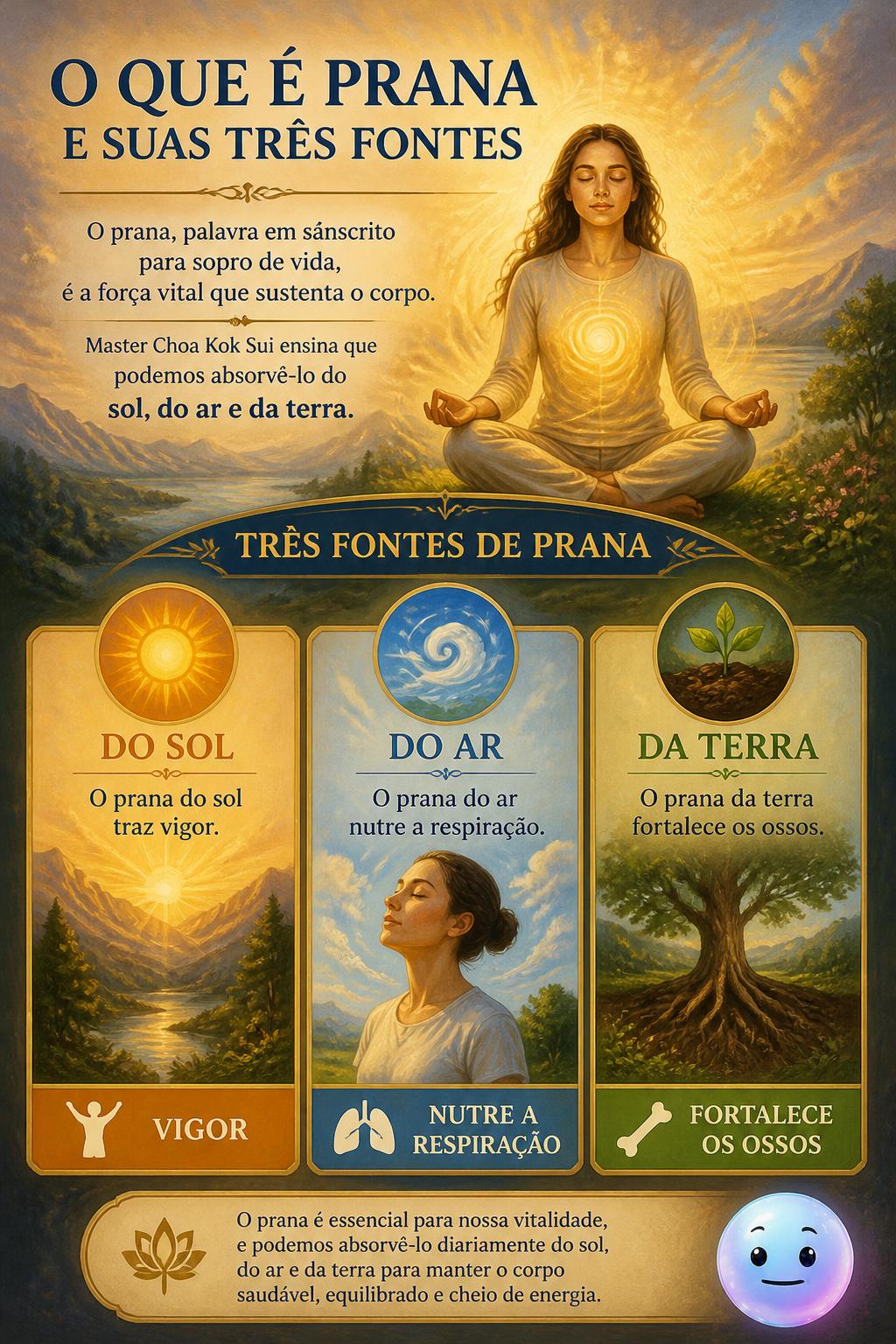 O que é prana e suas três fontes