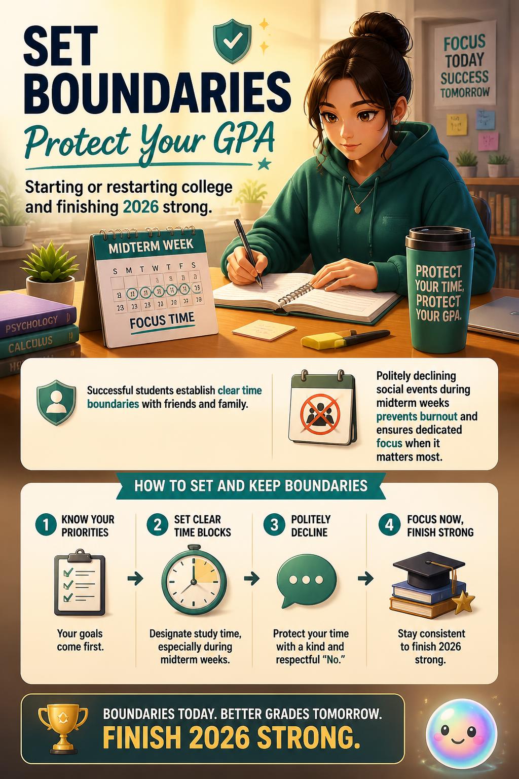 Setting boundaries to protect your GPA