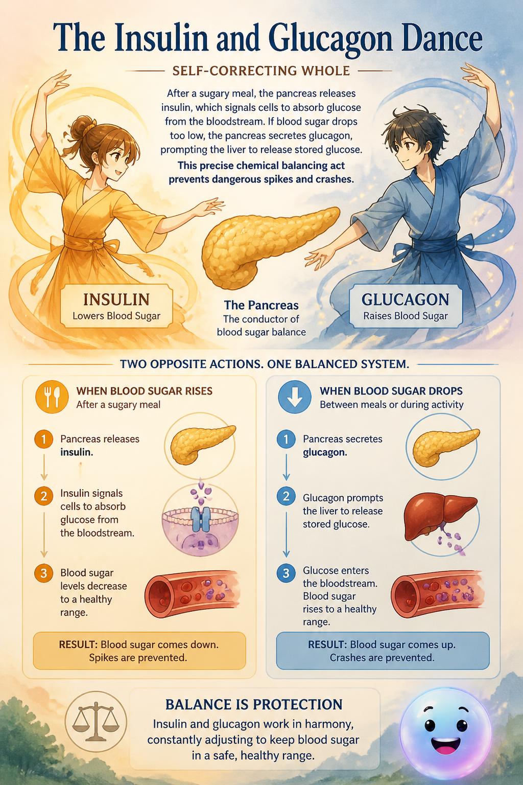 The insulin and glucagon dance