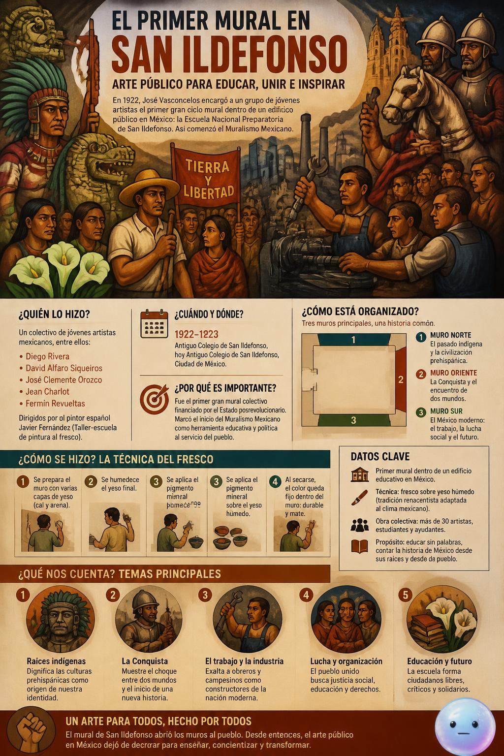 El primer mural en San Ildefonso