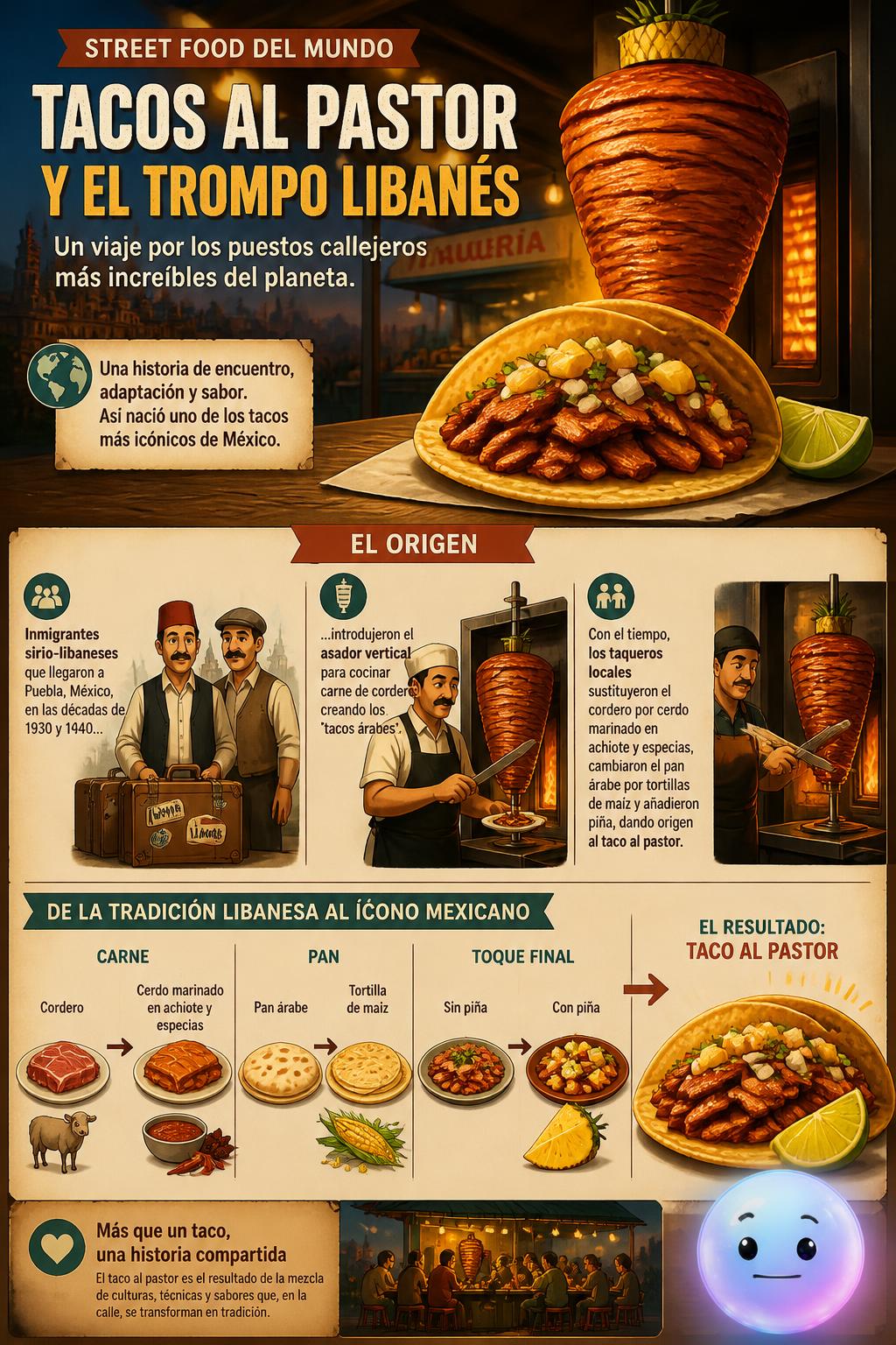 Tacos al pastor y el trompo libanés