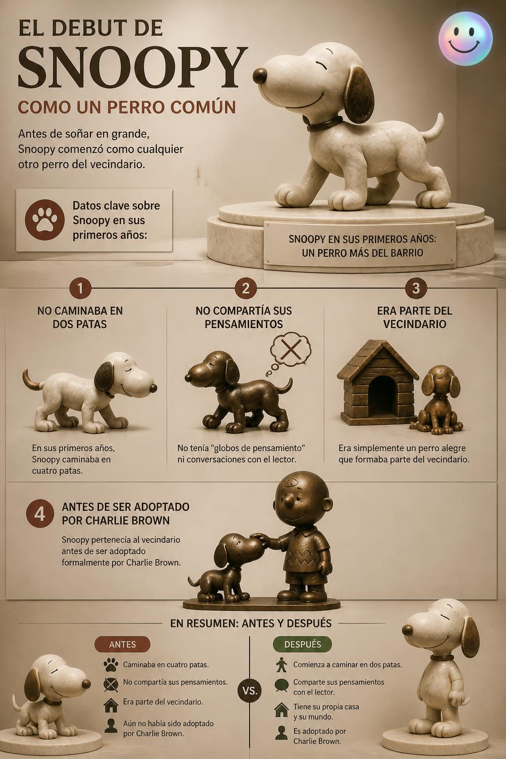 El debut de Snoopy como un perro común