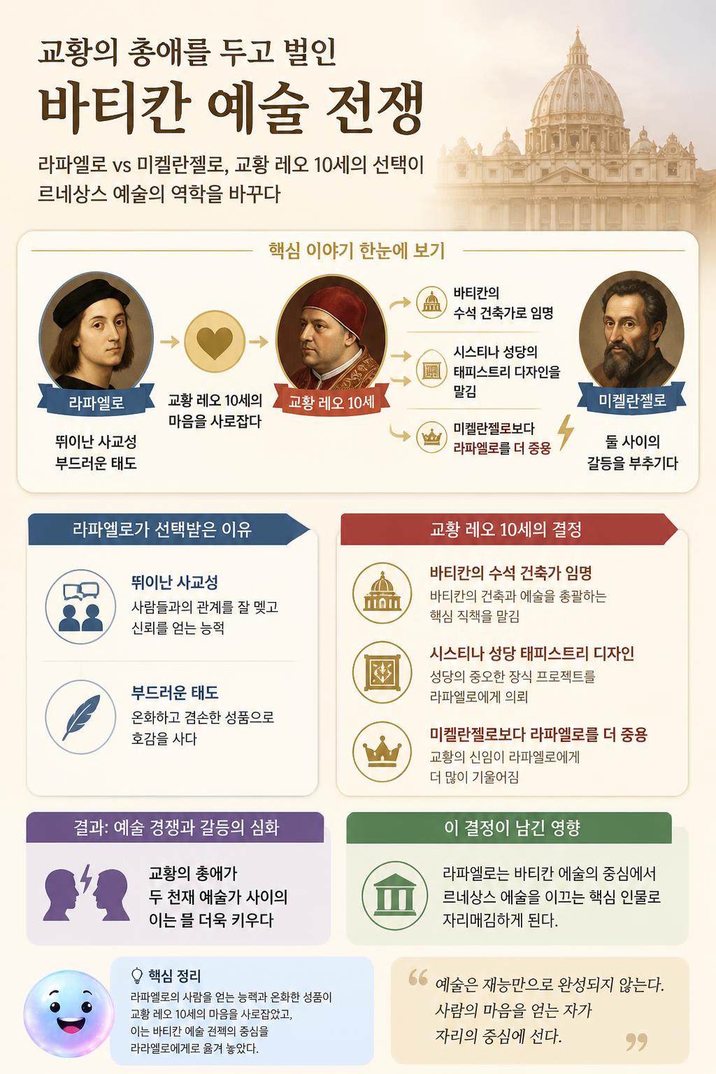 교황의 총애를 두고 벌인 바티칸 예술 전쟁