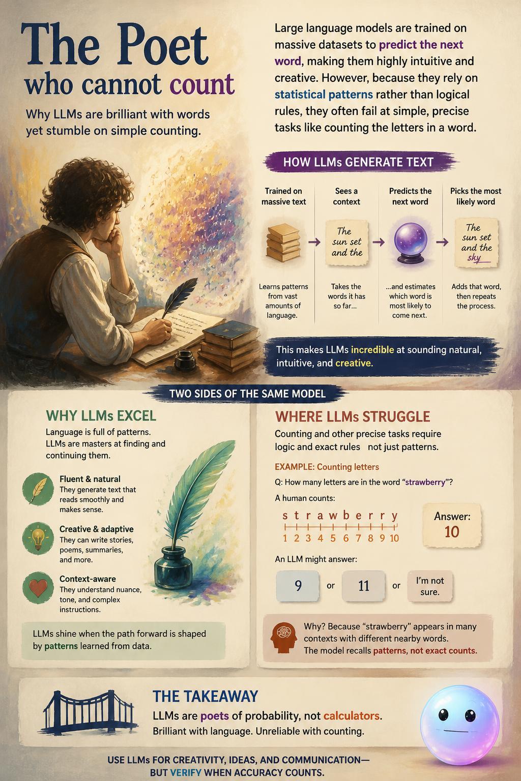 The poet who cannot count