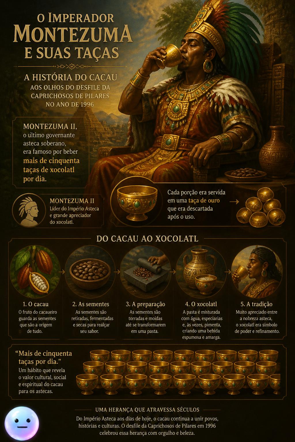 O imperador Montezuma e suas taças