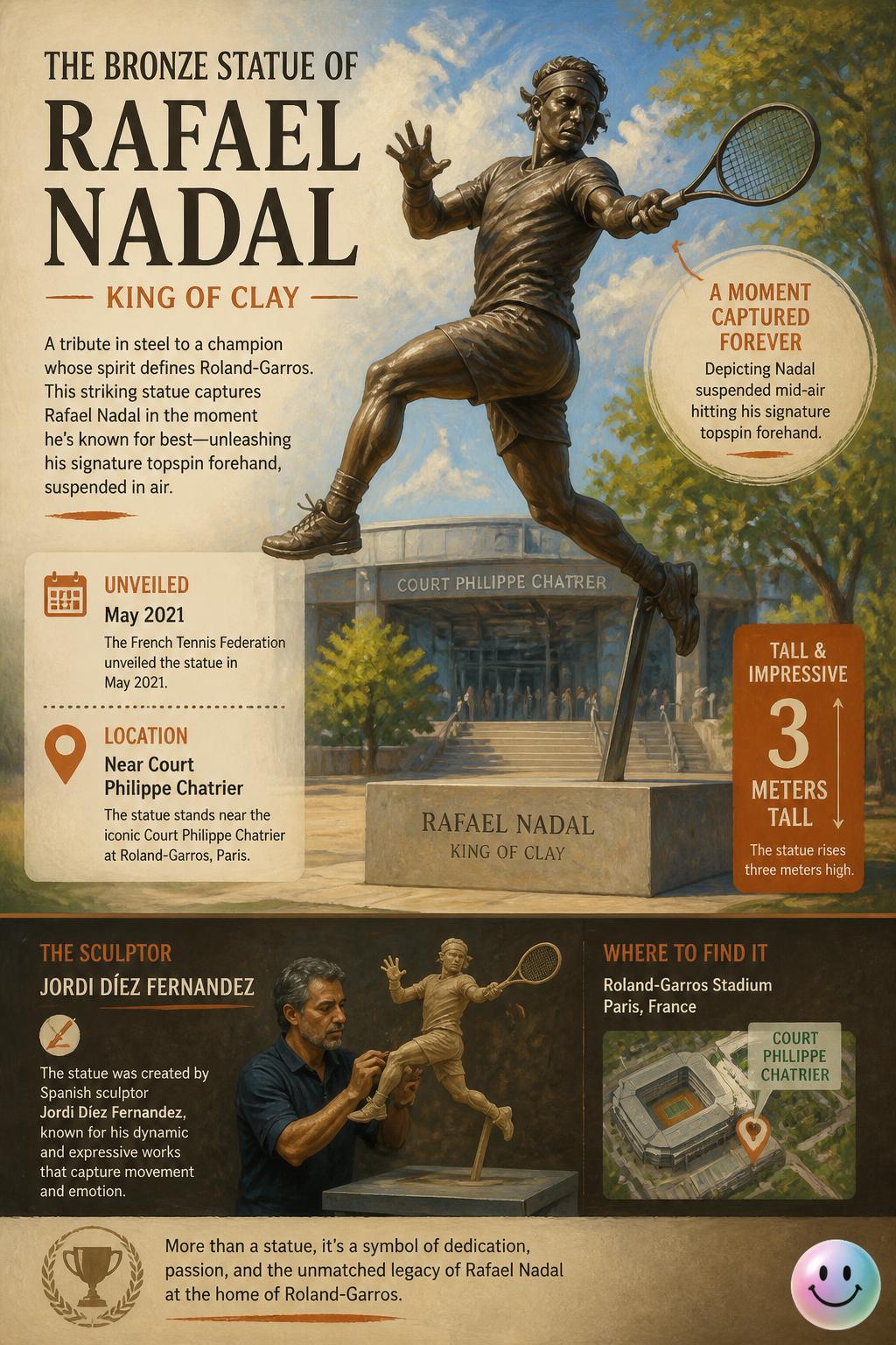 The bronze statue of a living legend