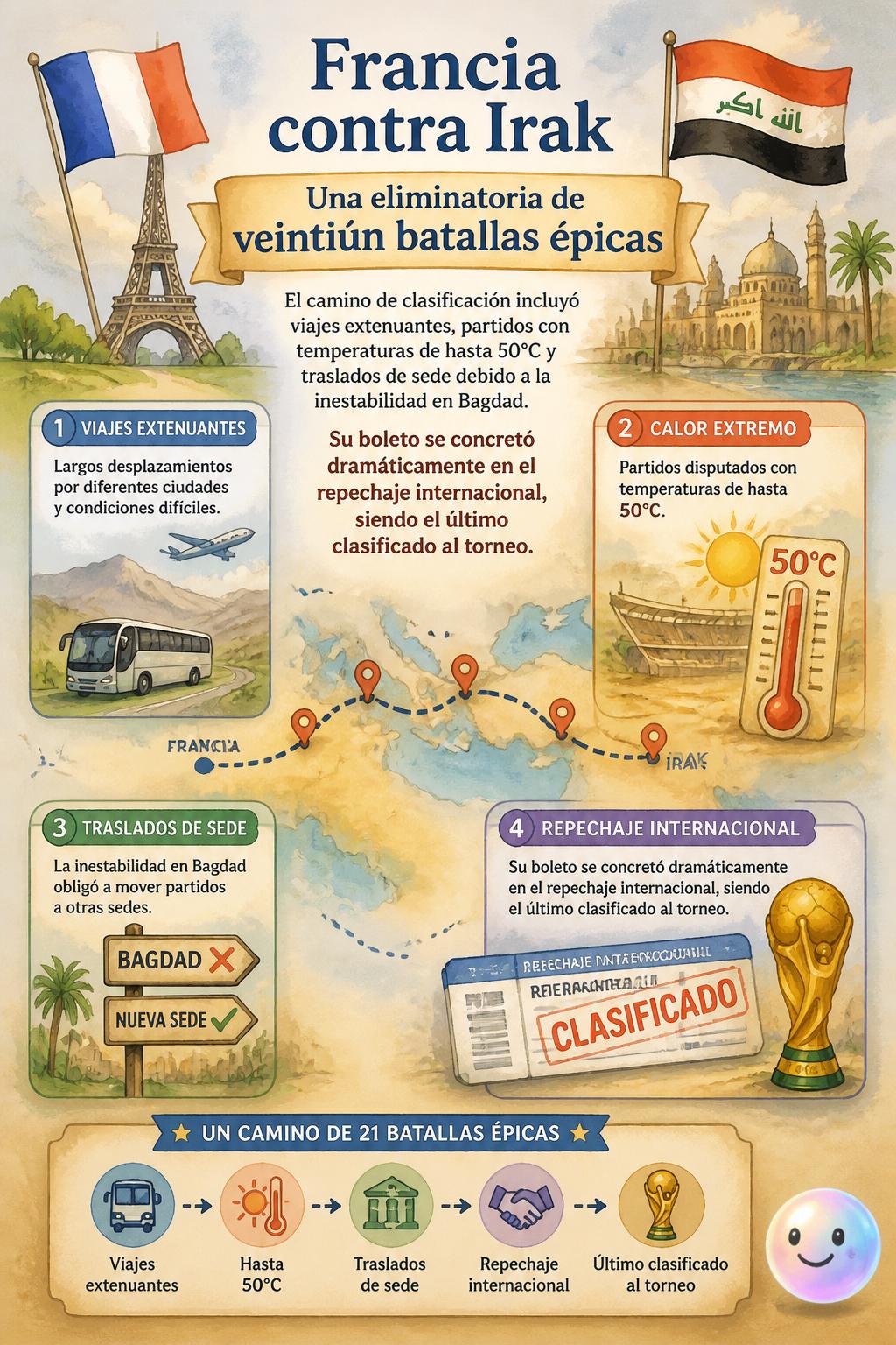Una eliminatoria de veintiún batallas épicas