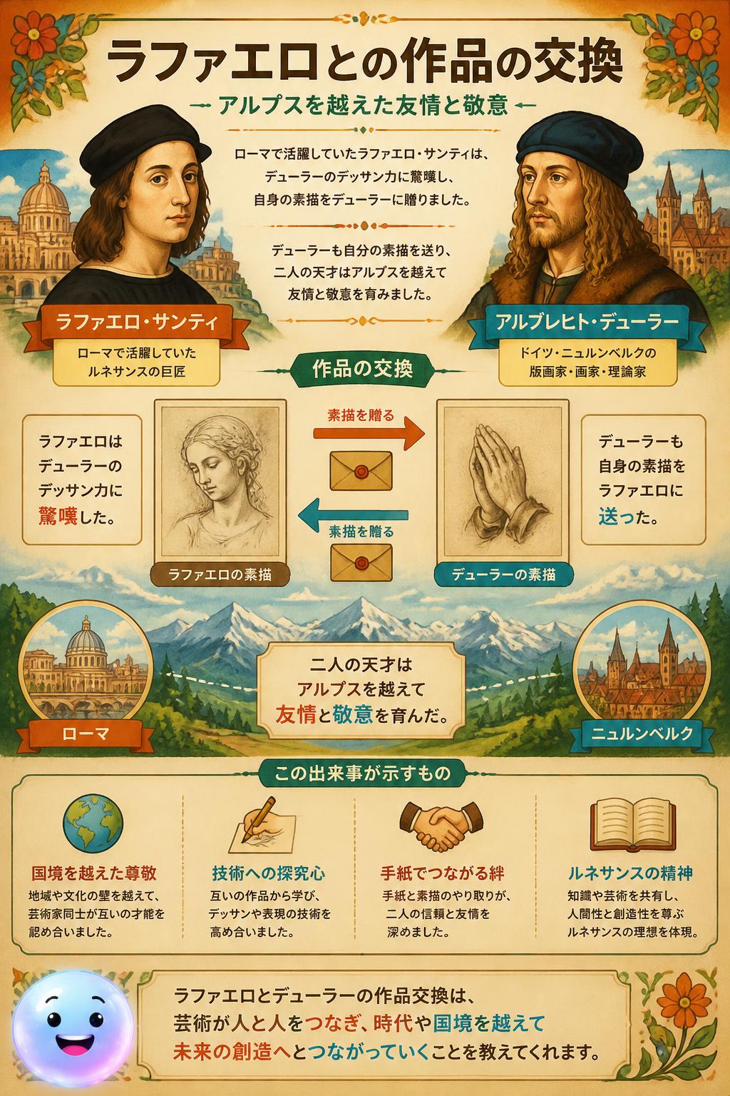 ラファエロとの作品の交換