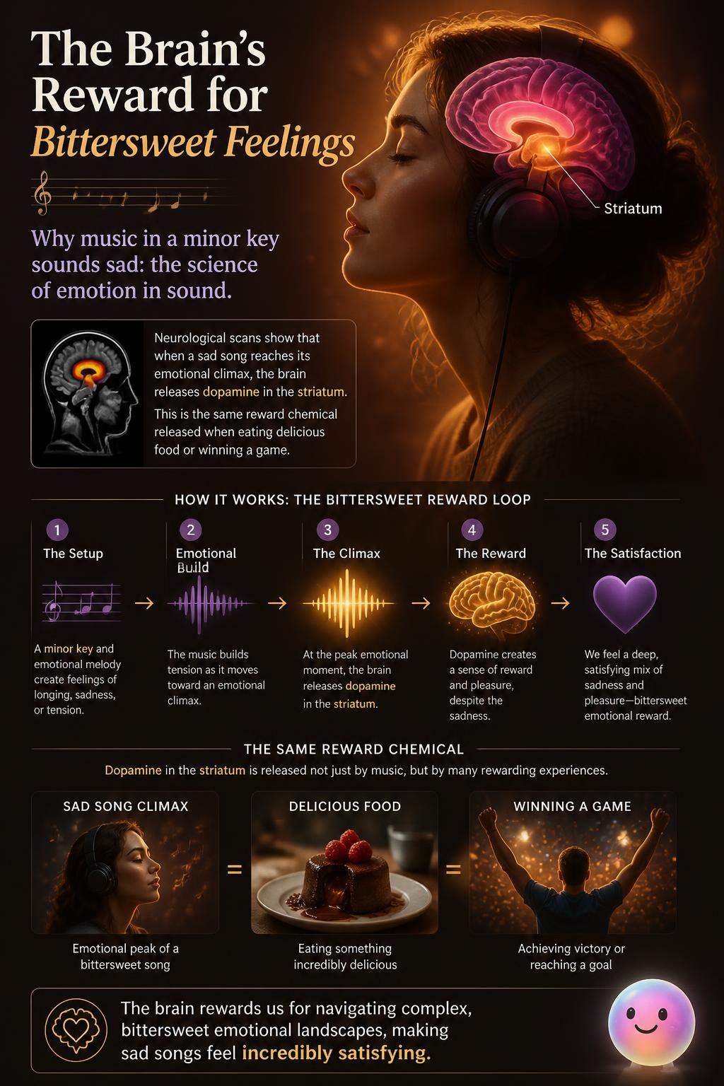 The brain's reward for bittersweet feelings