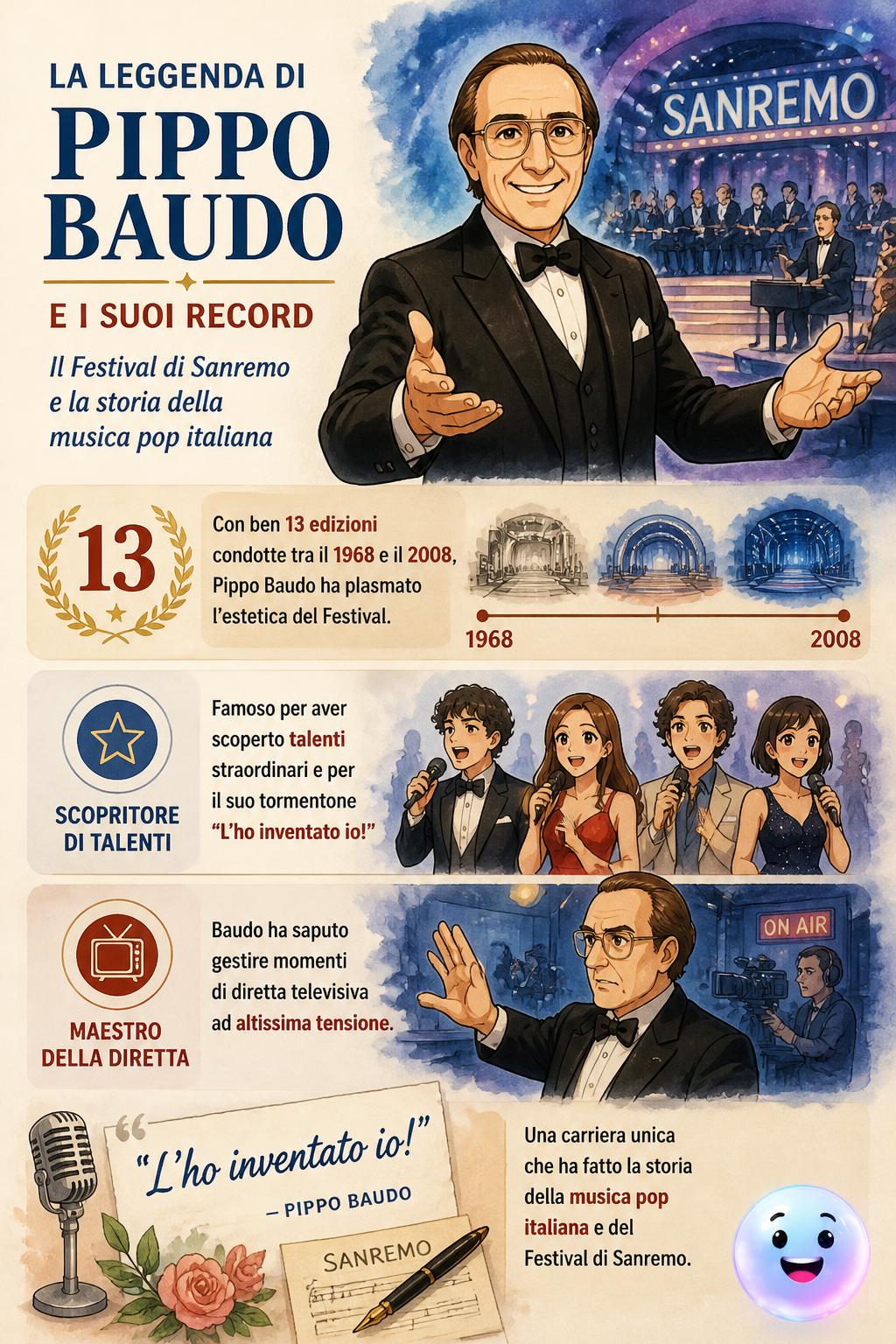 La leggenda di Pippo Baudo e i suoi record