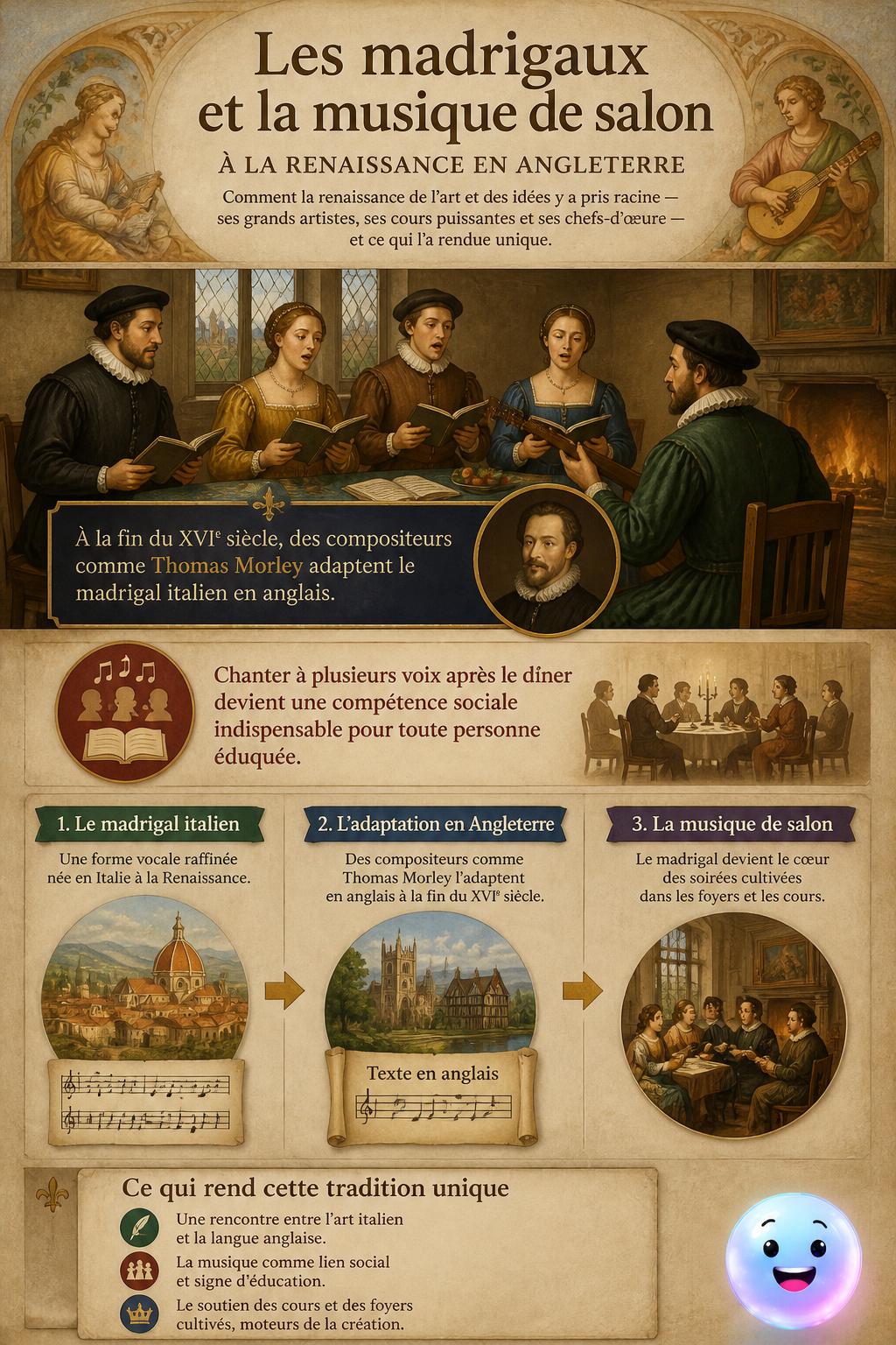 Les madrigaux et la musique de salon