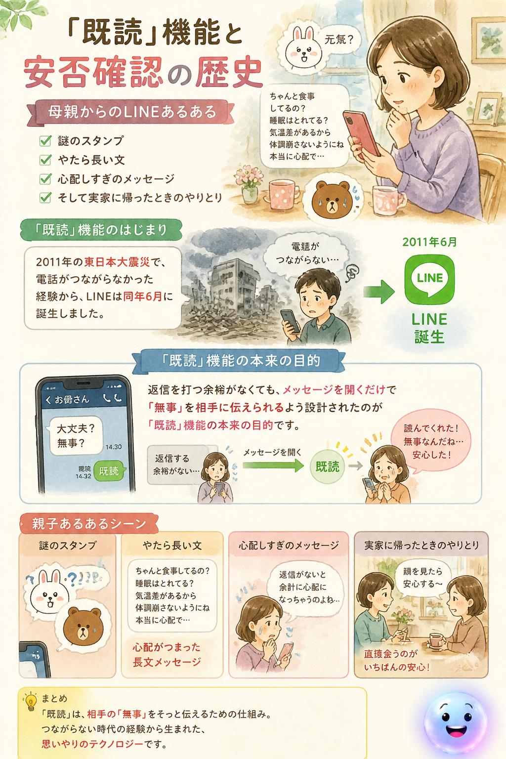 「既読」機能と安否確認の歴史