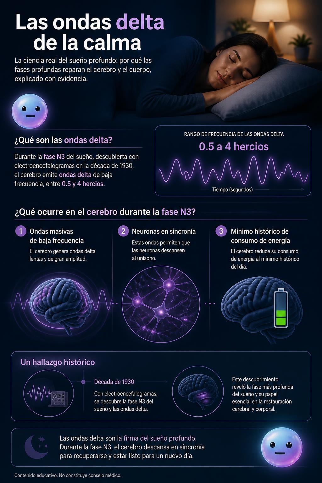 Las ondas delta de la calma